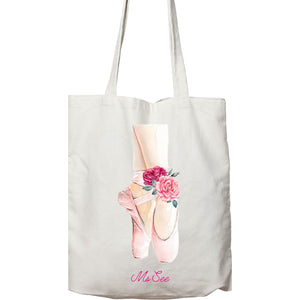 BL1 : Tote Bag - Ballet Shoes + Roses