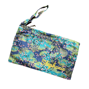 Canvas Pouch - Cherry Blossoms on the Lake