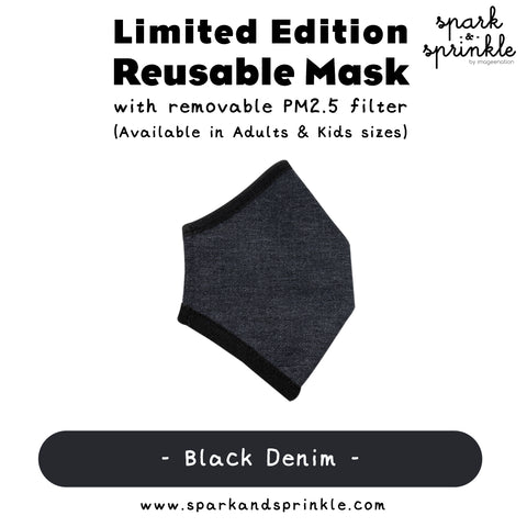 Reusable Mask (Black Denim)