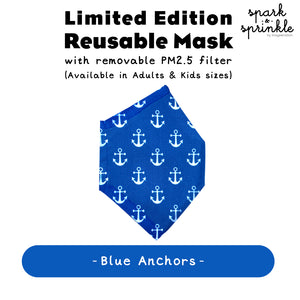 Reusable Mask (Blue Anchors) LIMITED EDITION