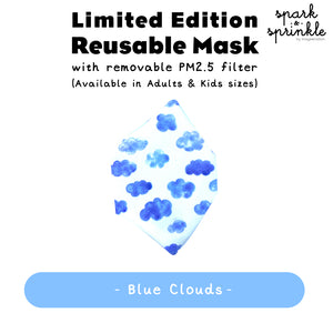 Reusable Mask (Blue Clouds) LIMITED EDITION