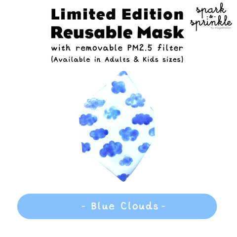 Reusable Mask (Blue Clouds) LIMITED EDITION