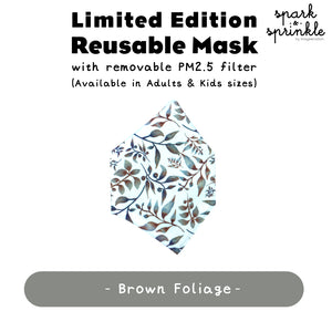 Reusable Mask (Foliage - Brown) LIMITED EDITION