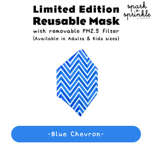 Reusable Mask (Chevron - Blue) LIMITED EDITION
