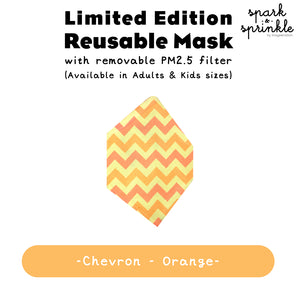 Reusable Mask (Chevron - Orange) LIMITED EDITION