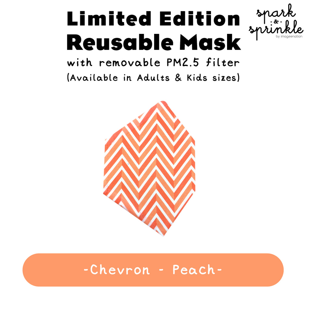 Reusable Mask (Chevron - Peach) LIMITED EDITION