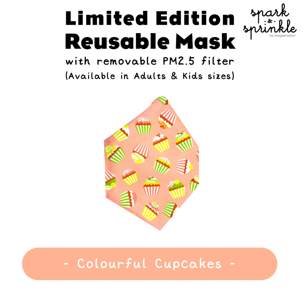 Reusable Mask (Colourful Cupcakes) LIMITED EDITION