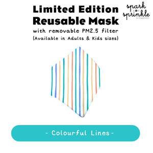 Reusable Mask (Colourful Lines) LIMITED EDITION