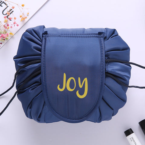 Personalised Drawstring Make Up Pouch (Dark Blue)