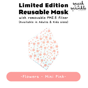 Reusable Mask (Flowers - Mini Pink) LIMITED EDITION