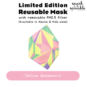 Reusable Mask (Geometric - Yellow) LIMITED EDITION