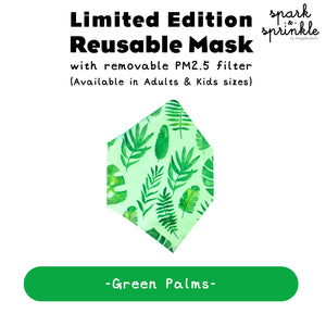 Reusable Mask (Green Palms) LIMITED EDITION