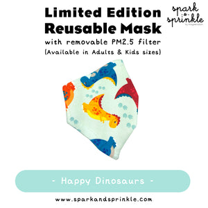 Reusable Mask (Happy Dinosaurs) LIMITED EDITION