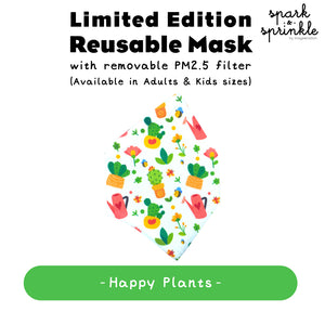 Reusable Mask (Happy Plants) LIMITED EDITION