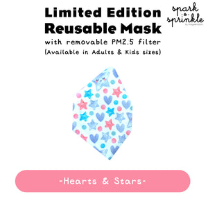 Alcan Care - Reusable Mask (Hearts & Stars) LIMITED EDITION