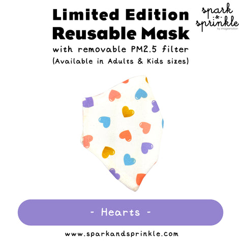 Alcan Care - Reusable Mask (Hearts) LIMITED EDITION
