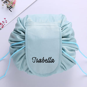 Personalised Drawstring Make Up Pouch (Mint Green)