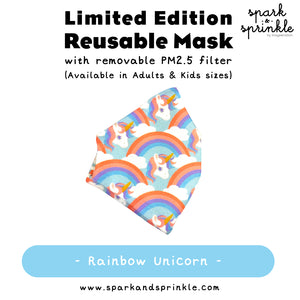 Reusable Mask (Rainbow Unicorn) LIMITED EDITION