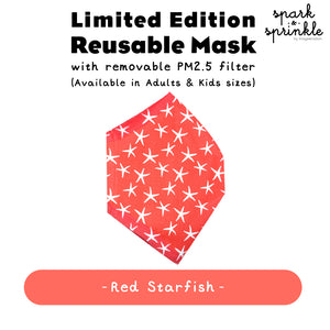 Reusable Mask (Red Starfish) LIMITED EDITION