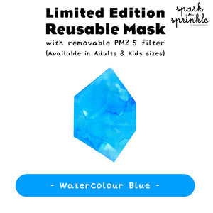 Reusable Mask (Watercolour Blue) LIMITED EDITION