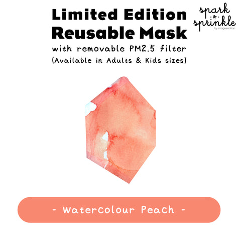 Reusable Mask (Watercolour Peach) LIMITED EDITION