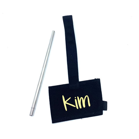 Personalised canvas cup holder - Black