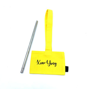 Personalised canvas cup holder - Yellow