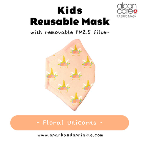 Reusable Mask (Pink Floral Unicorn) LIMITED EDITION