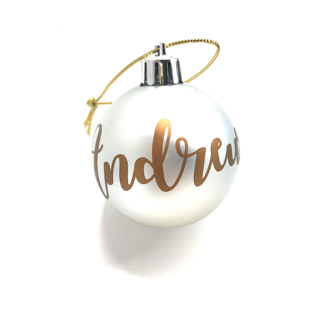 Personalised Christmas Bauble (Silver)
