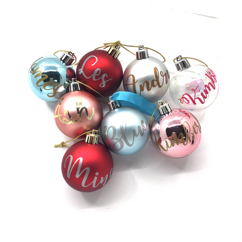 Personalised Christmas Bauble (Red)