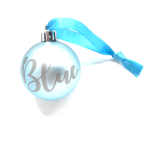 Personalised Christmas Bauble (Matte Blue)