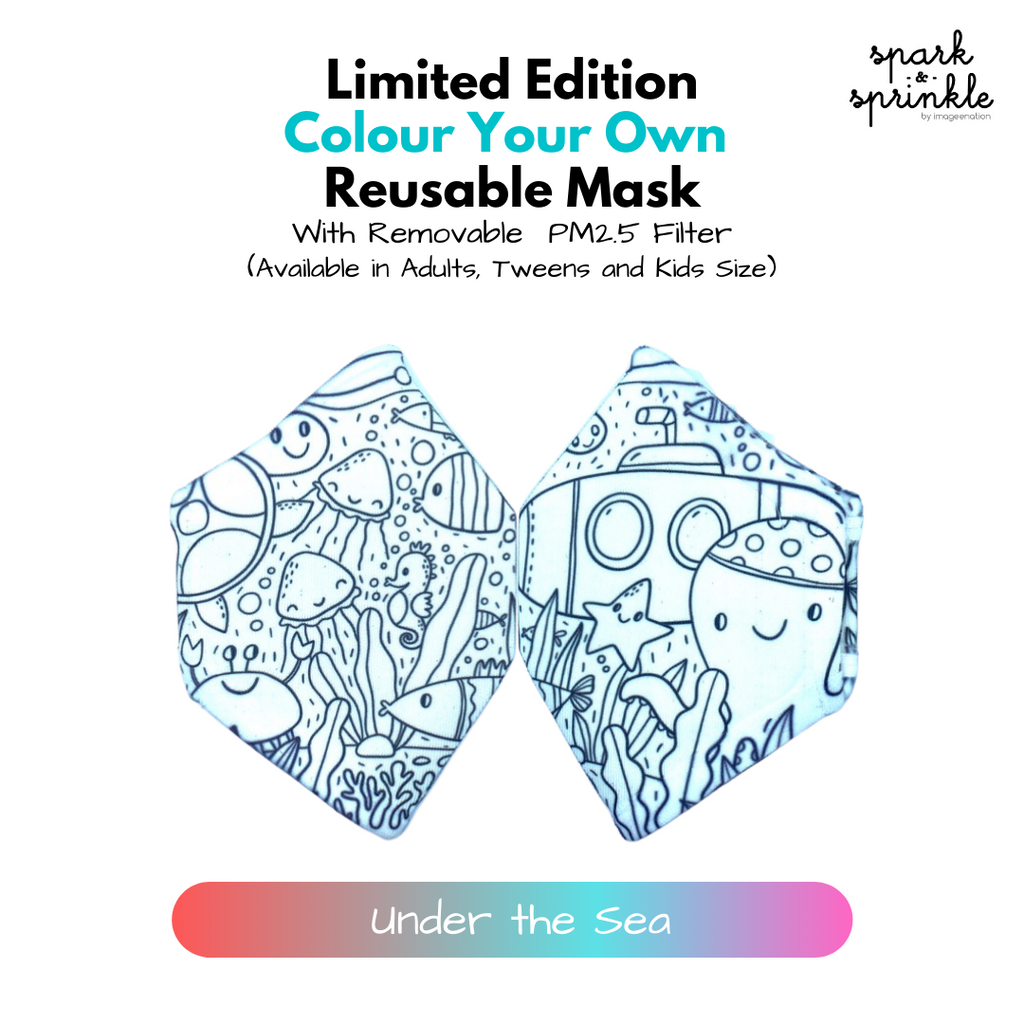 Colour Your Own Reusable Mask - Under the Sea