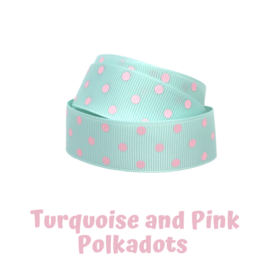 Mask Strap - Polkadots (Turquoise & Pink)