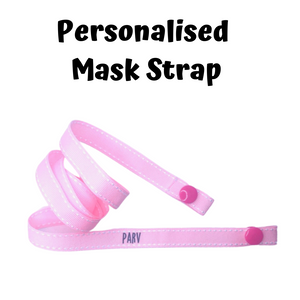 Mask Strap - Dark Pink Polkadots