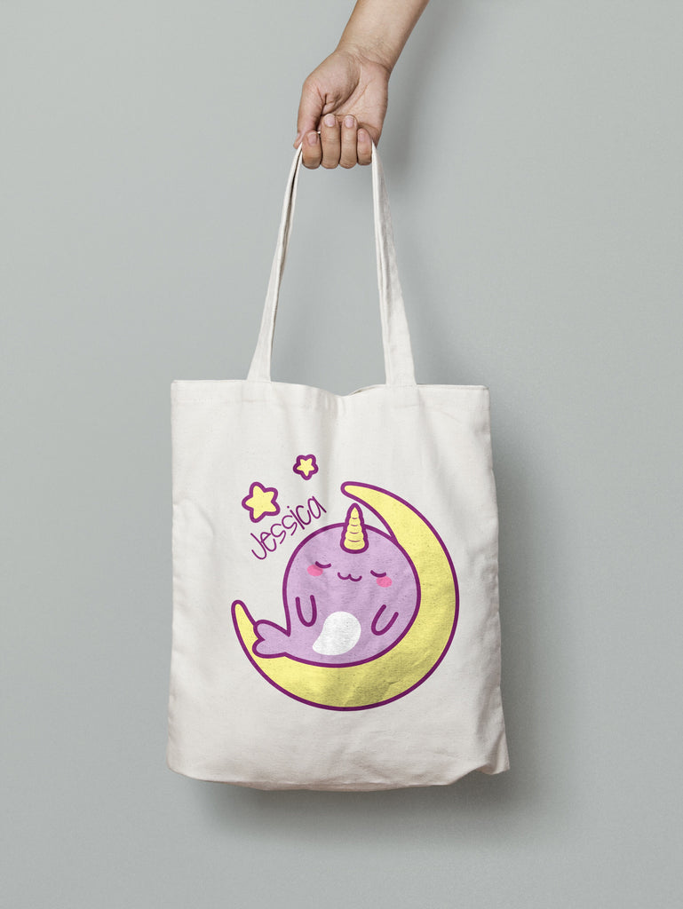 Tote Bag - Narwhal on the Moon