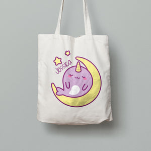 Tote Bag - Narwhal on the Moon