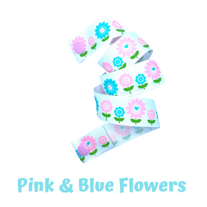Mask Strap - Flowers (Pink & Blue)