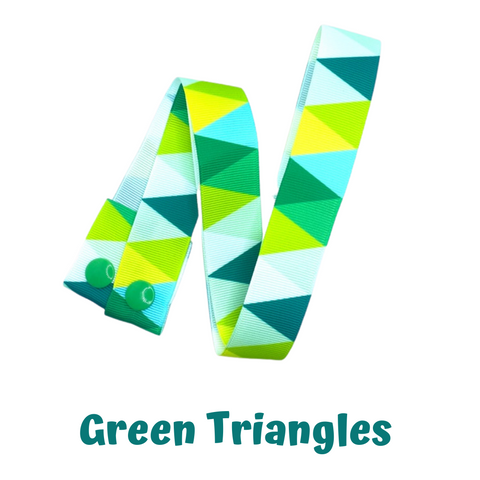 Mask Strap - Triangles (Green)