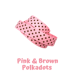 Mask Strap - Polkadots (Pink & Brown)