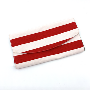 Handsewn Red/Green Packet Organiser - Red & White