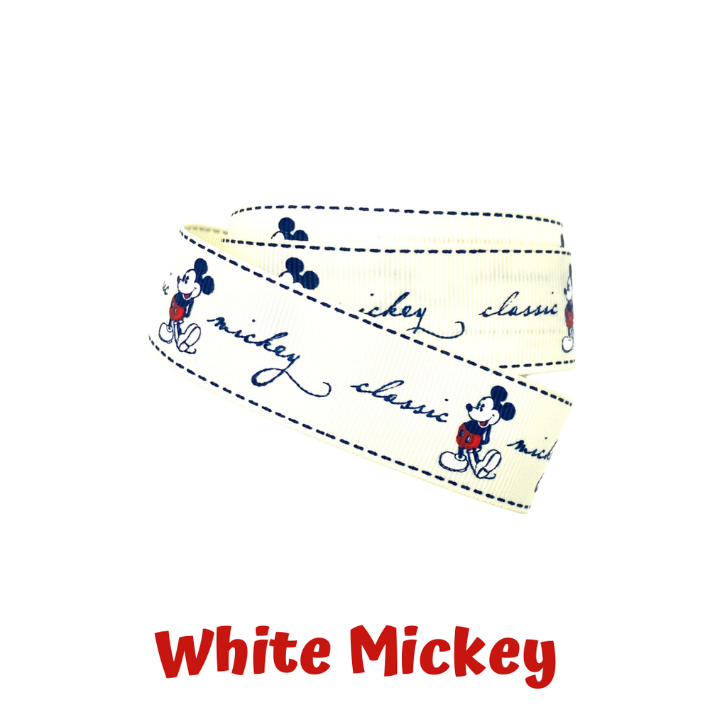 Mask Strap - White Mickey