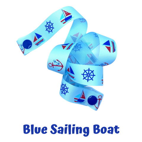 Mask Strap - Blue Sailing Boat