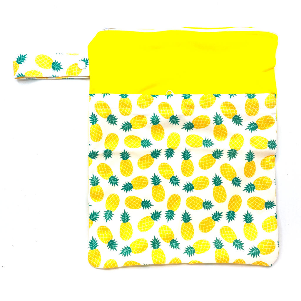 Large Wetbag (Strip) - Yellow Pineapples