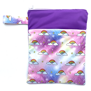Large Wetbag (Strip) - Purple Rainbows