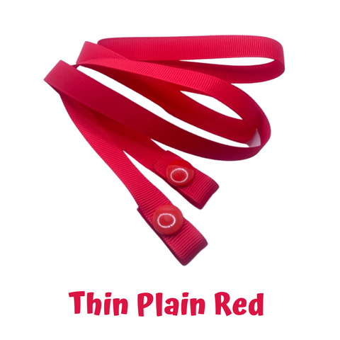 Mask Strap - Plain Thin Red