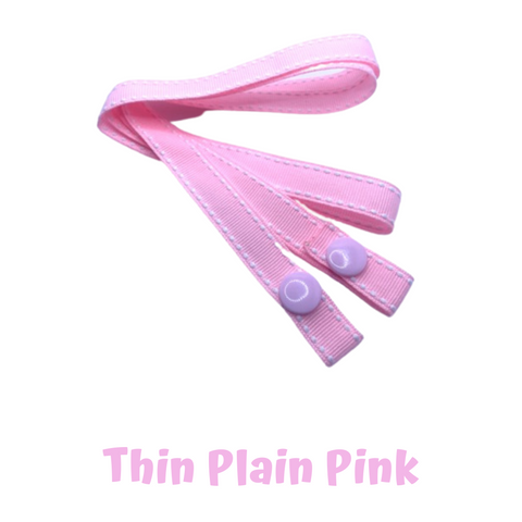 Mask Strap - Plain Thin Pink