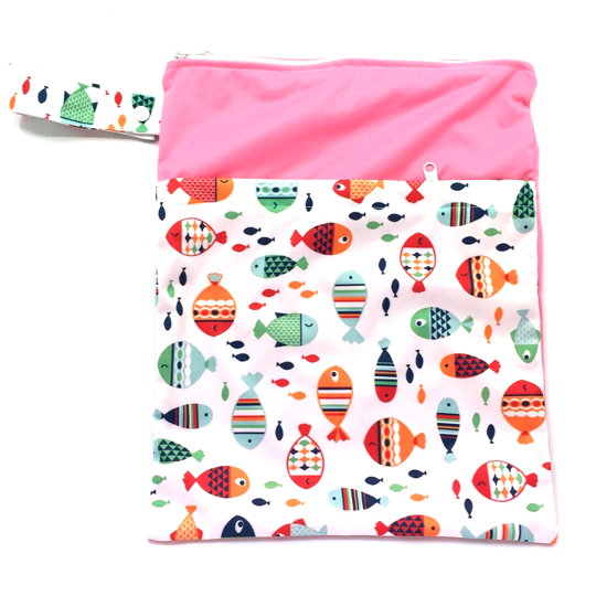 Large Wetbag (Strip) - Swim Swim Fish