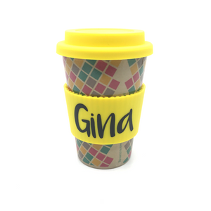 Tiley Mosaic Cafe Mug (Yellow)