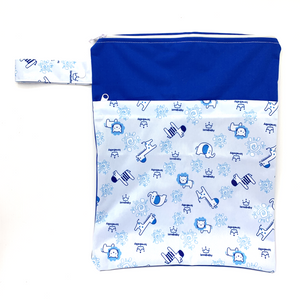 Large Wetbag (Strip) - Blue Zoo