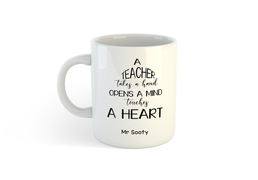 E6: Mug -A Teacher Touches a Heart